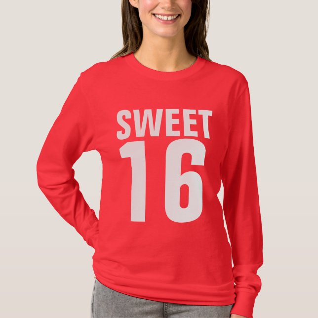 SWEET 16 SIXTEEN BIRTHDAY T-SHIRTS (Front)