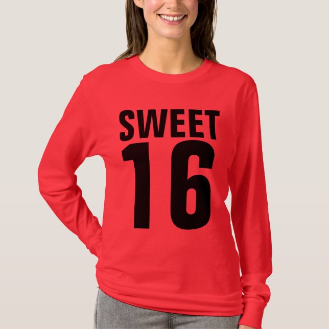 SWEET 16 SIXTEEN BIRTHDAY T-SHIRTS (Front)