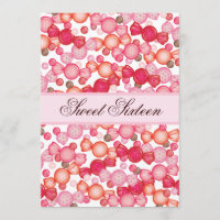 Sweet 16 Sixteen Candy Collection in Pink Invitation