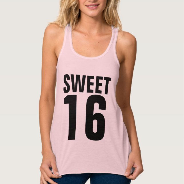 SWEET 16 SIXTEEN GIRLS BIRTHDAY T-SHIRTS (Front)