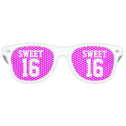 SWEET 16 SIXTEEN neon pink Birthday party shades