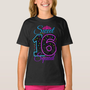 sweet 16 sixteen Squad cumple 16 custom designs T-Shirt