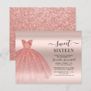 Sweet 16 Sixteenth Birthday Party Invitation