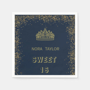 "Sweet 16 Soirée: Glam, Glitz, and Good Times!" Napkins