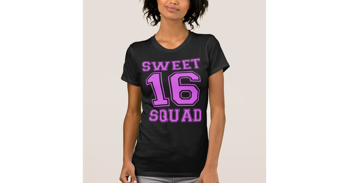 sweet 16 squad gym t-shirts | Zazzle