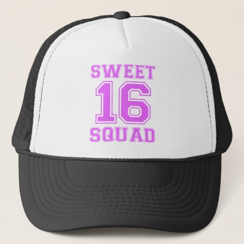 sweet 16 squad gym t_shirts trucker hat