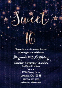 Starry Night Invitations Zazzle