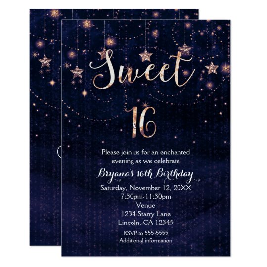 Starry Night Birthday Invitations 2