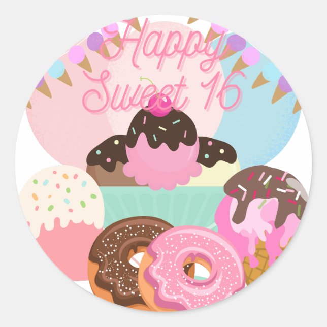 Sweet 16 stickers (Front)