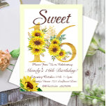 Sweet 16 Sunflower Birthday Invitation, Invitation<br><div class="desc">Adorable Sweet 16 birthday invite. Personalize with your information</div>