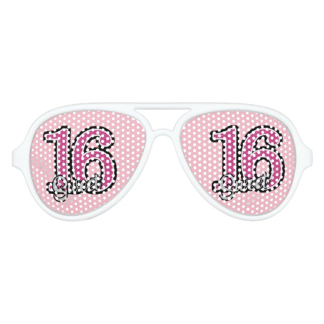 Sweet 16 Sunglasses Party Favor (Front)