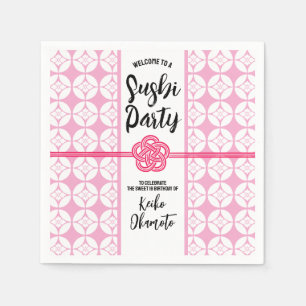 Sweet 16 Sushi party 花菱七宝紋 Hanabishi Shippo Napkins