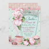 Sweet 16 Tea Party Invitation (Front/Back)