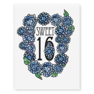 Sweet 16 temporary tattoos