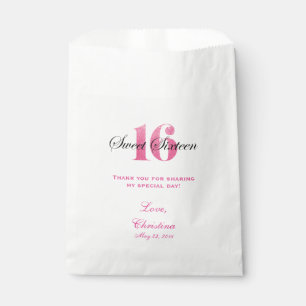 Sweet 16 Thank You Favor Candy Bar Buffet Bag