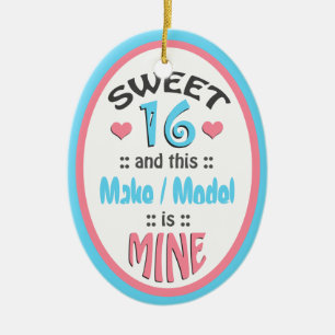 Sweet 16 - This Vehicle is Mine - Ceramic Ornament