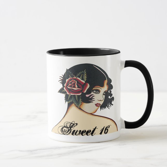 Sweet 16 Vintage Girly Girl Mug (Right)