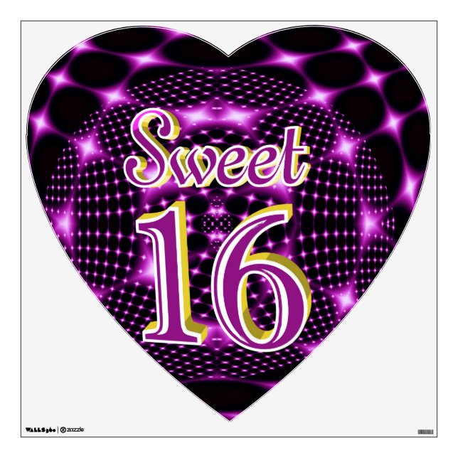 Sweet 16 wall decal (Front)