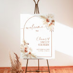 Sweet 16 Welcome Sign | Boho Blush Pink Birthday<br><div class="desc">This lovely Customizable Welcome Poster features a minimalist design with an earthy, desert color scheme- perfect for an event saturated in neutral tones and is a beautiful way to warmly welcome your guests to your special celebration! Easily edit most wording to match your event! Text and arch colors are fully...</div>