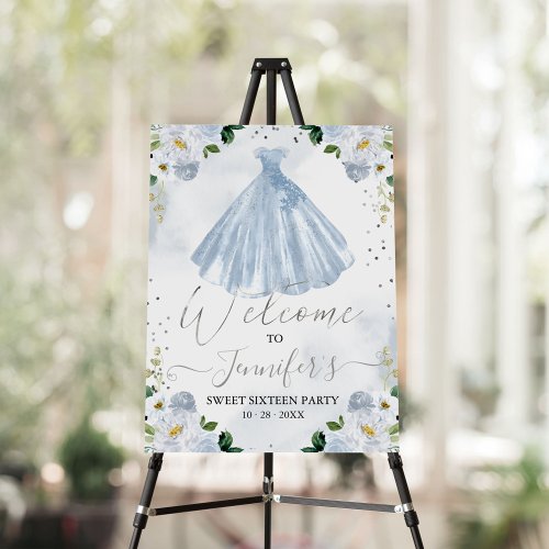 Sweet 16 Welcome Sign Watercolor Floral Dress