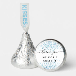Sweet 16 white baby blue thank you hershey®'s kisses®