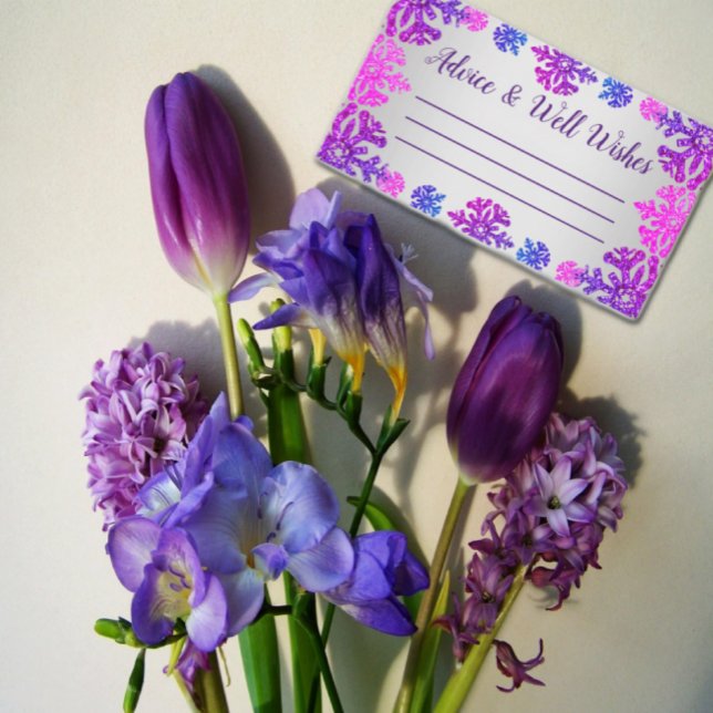 Sweet 16 Winter Snowflake Birthday Advice Card (Creator Uploaded)