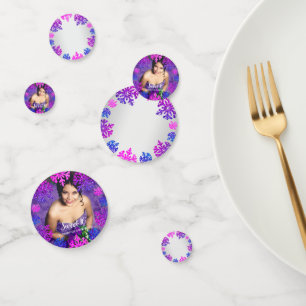 Sweet 16 Winter Snowflake Birthday Confetti