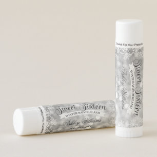 Sweet 16 Winter Wonderland Silver Glitter Lights Lip Balm