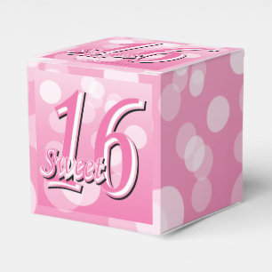 Sweet 16 Word Art 16th Birthday Favor Boxes