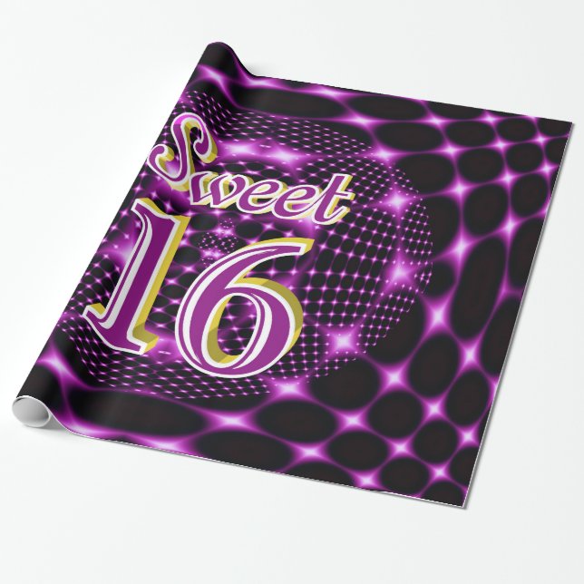 Sweet 16 wrapping paper (Unrolled)