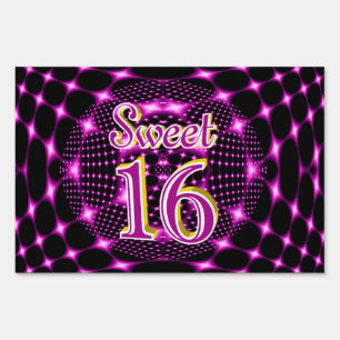 Sweet 16 yard sign