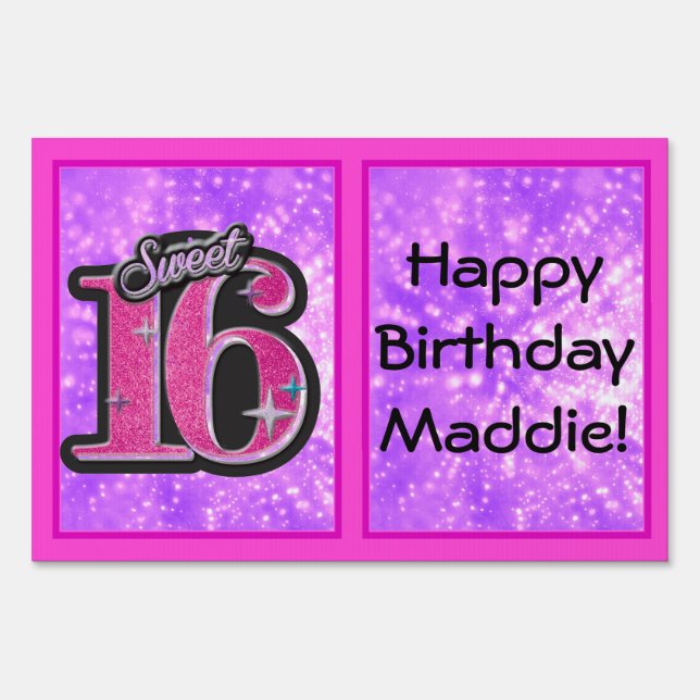 Sweet 16 Yard Sign (Front)