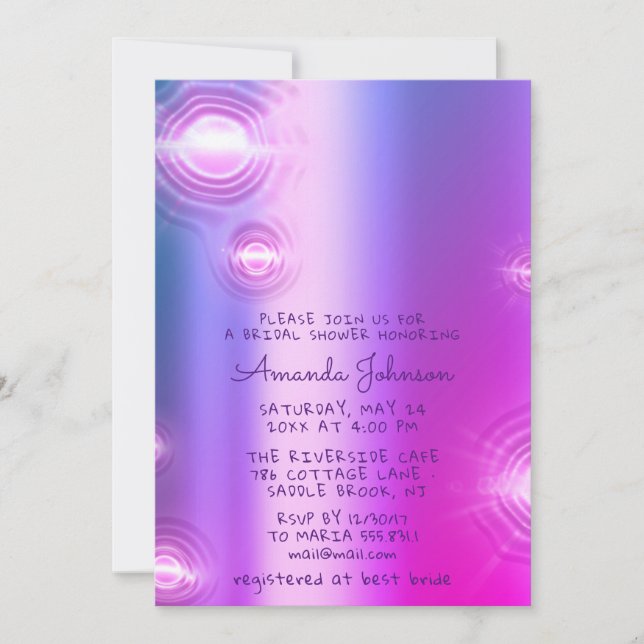 Sweet 16th 15th Futuristic Unicorn Pink Invitation (Front)