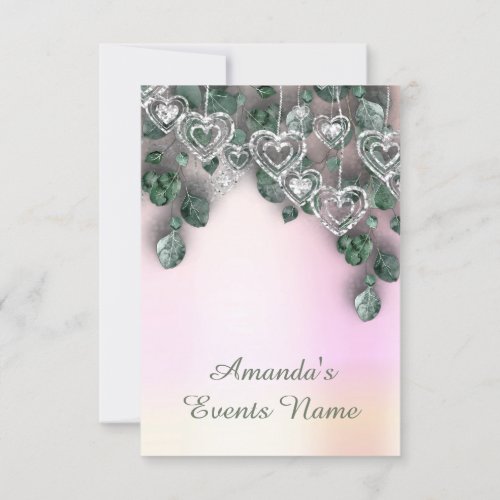 Sweet 16th Birthday BRIDAL Shower  Hearts Ombr Invitation