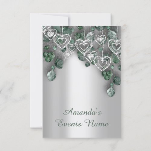 Sweet 16th Birthday BRIDAL Shower ROSE Silver GRAY Invitation