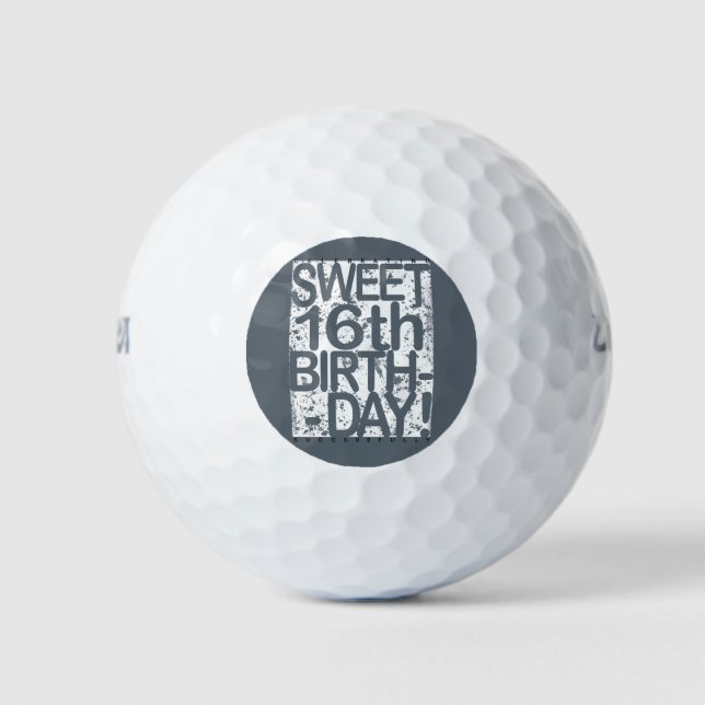 Sweet 16th BirthDay Golf Balls (Front)