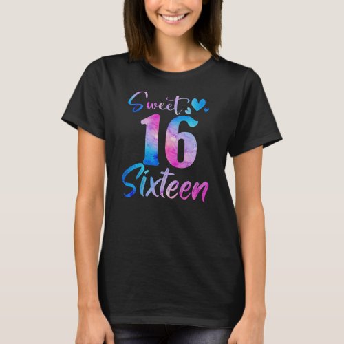 Sweet 16th Birthday Party Celebration Sixteen T_Shirt