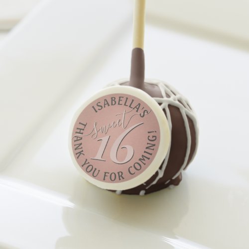 Sweet 16th Birthday Party Elegant Pink Chic Modern Cake Pops