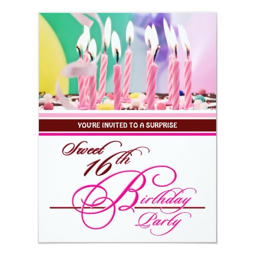 Surprise Sweet 16 Party Invitations 9