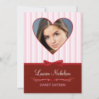 Sweet 16th Birthday Party Invitations with Photo