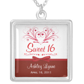 Sweet 16th Birthday Personalized Pendant Necklace