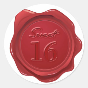 Sweet 16th Birthday Wax Seal Effect