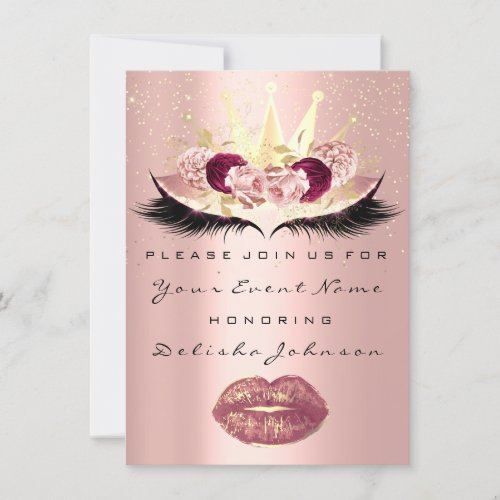 Sweet 16th Bridal Quinceanera Kiss Princess Rose1 Invitation