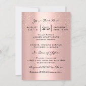 Sweet 16th Bridal Quinceanera Kiss Princess Rose1 Invitation (Back)