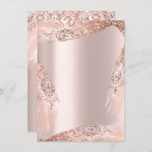 Sweet 16th Bridal Shower Dress Rose Gold Invitation