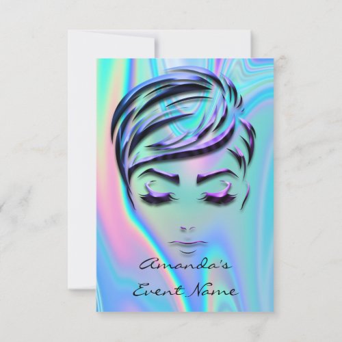 Sweet 16th Bridal Shower Holograph Modern Girly Invitation