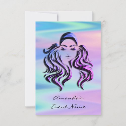 Sweet 16th Bridal Shower Holograph Ombre  Purple Invitation