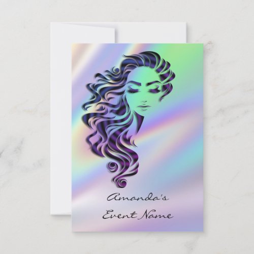 Sweet 16th Bridal Shower Holograph Ombre Purple Invitation