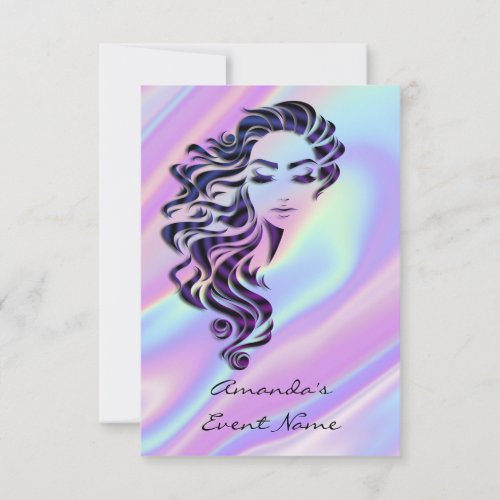 Sweet 16th Bridal Shower Holograph Opal Purple Invitation