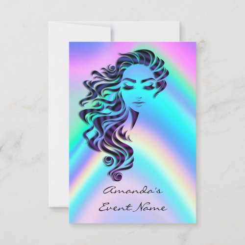 Sweet 16th Bridal Shower Holograph Pink Unicorn Invitation